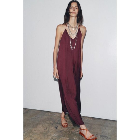 ZARA ZW COLLECTION LONG SATIN DRESS - Picture 5 of 14